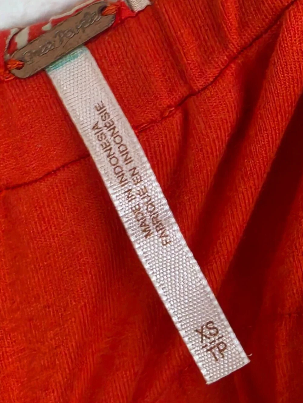 Free People Orange Strapless XS Maxi Dress