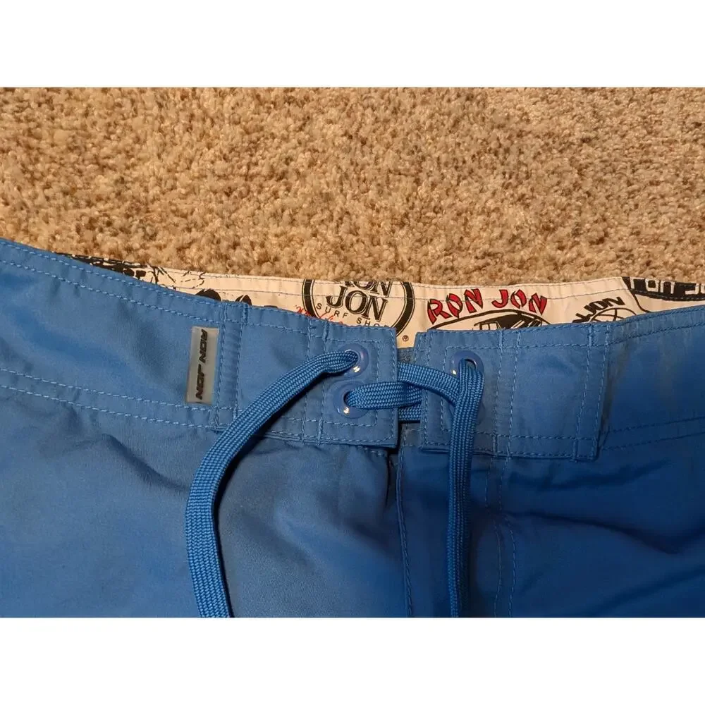 RON JON SURF SHOP Men's Board Shorts/swim shorts, Size 38; Blue