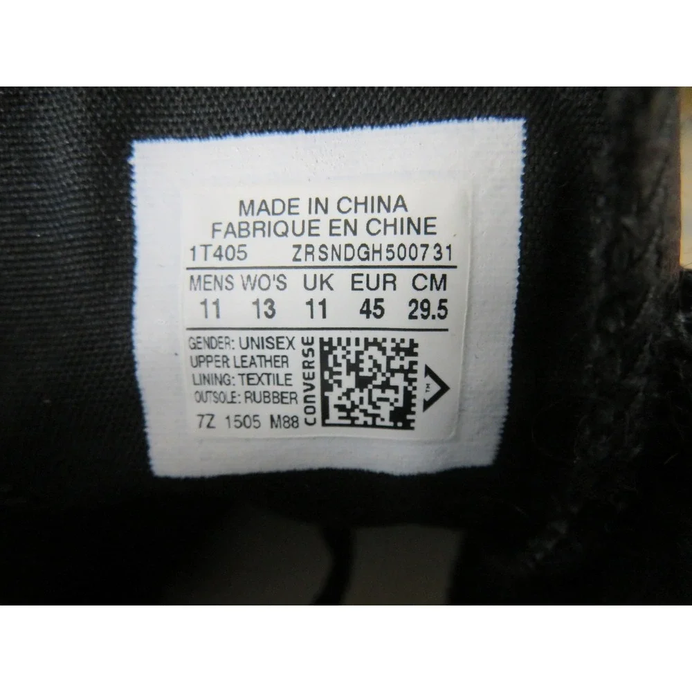 Converse Chuck Taylor All Star Shoes Mens 11 Black Leather High Sneakers 1T405