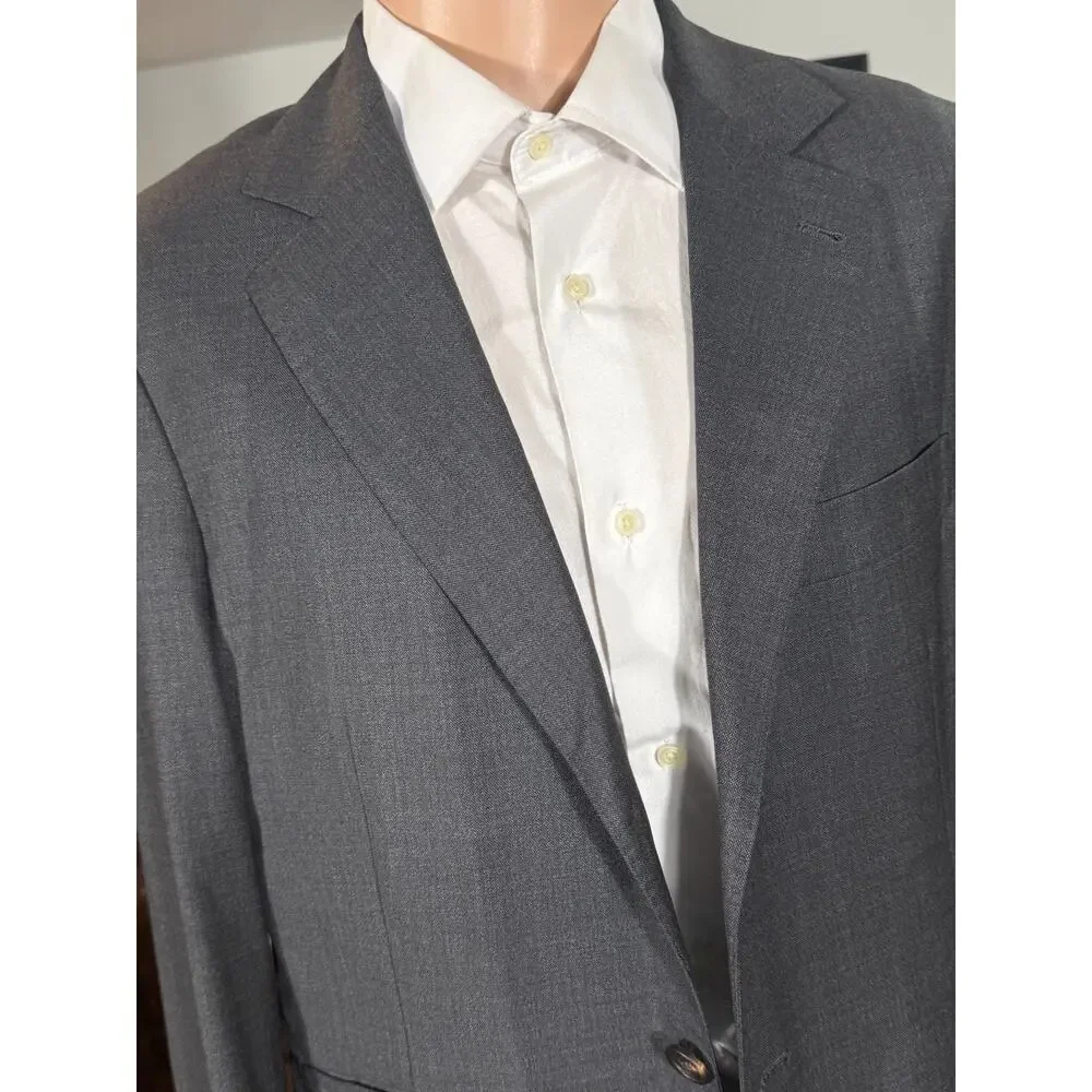 Brunello Cucinelli Charcoal Wool Unstructured Sportcoat Blazer 46 38R