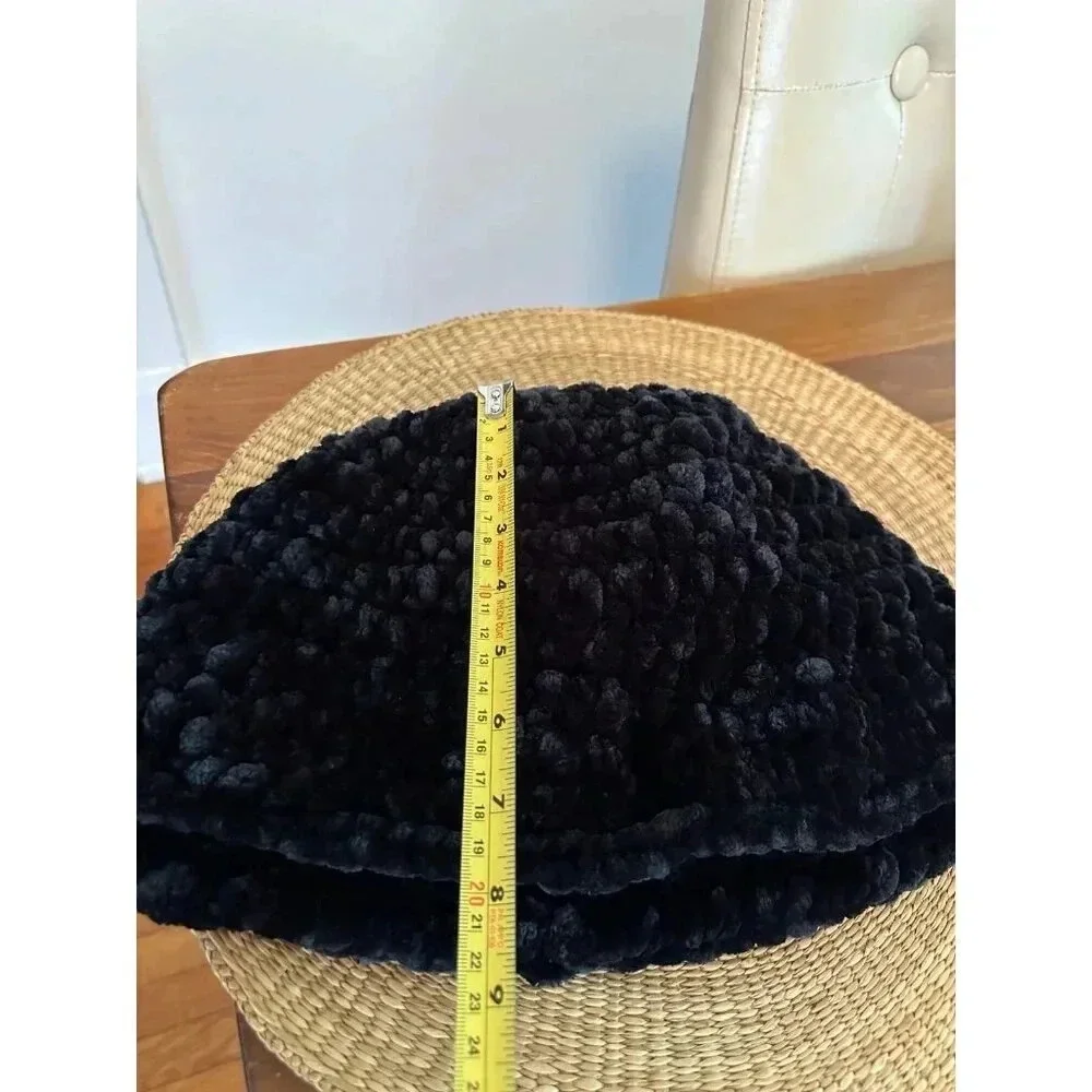 Women’s handmade Black large hat