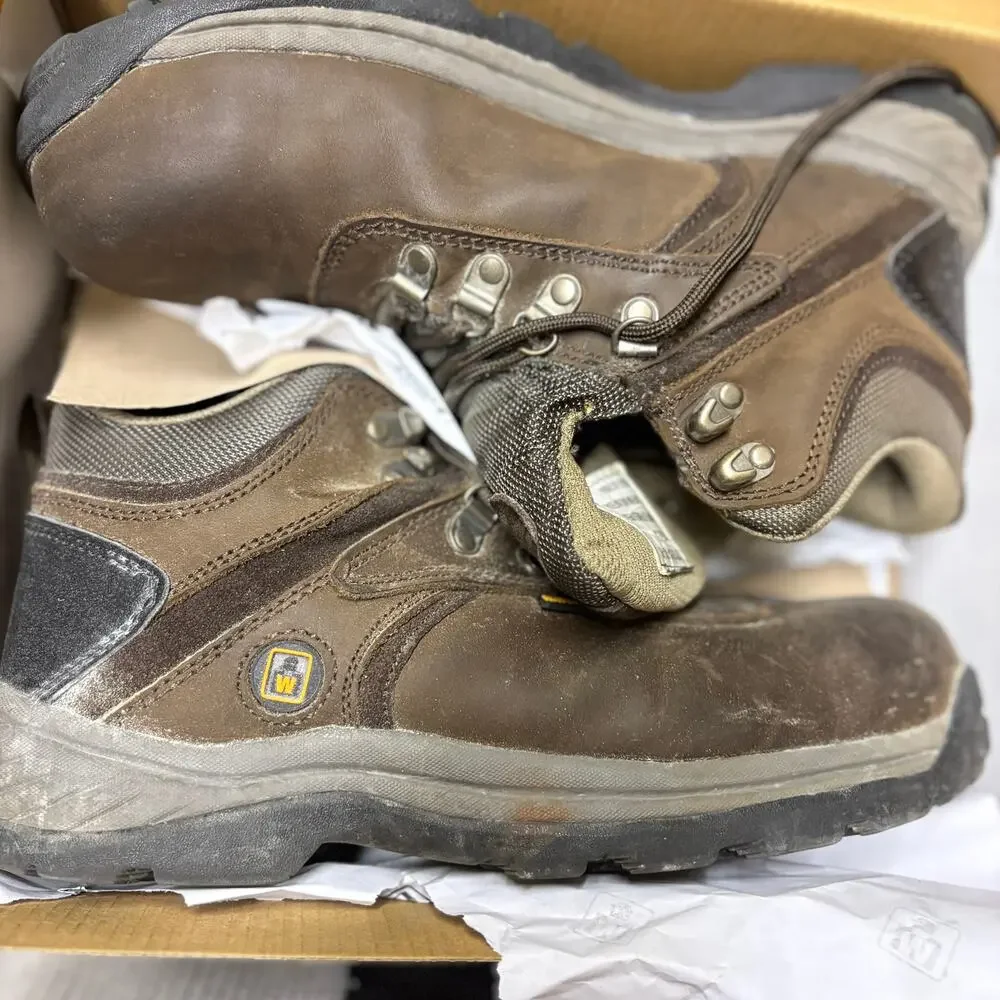 Workmaster Mens Colorado Steel Toe Work Boots 9.5 Brown Leather Waterproof
