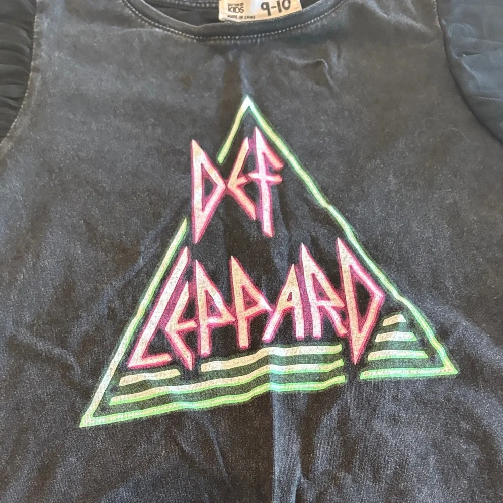 Cotton On Black Graphic Tee with Neon Design