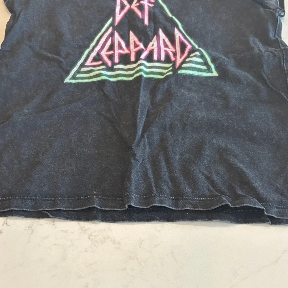 Cotton On Black Graphic Tee with Neon Design