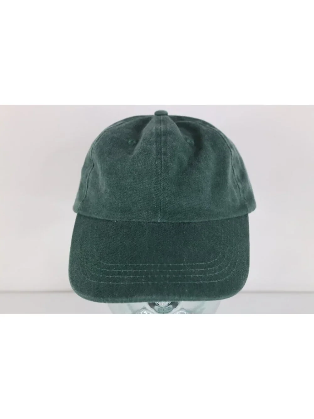 Vintage 90s Y2K Streetwear Faded Stonewash Blank Cotton Dad Hat Cap Green