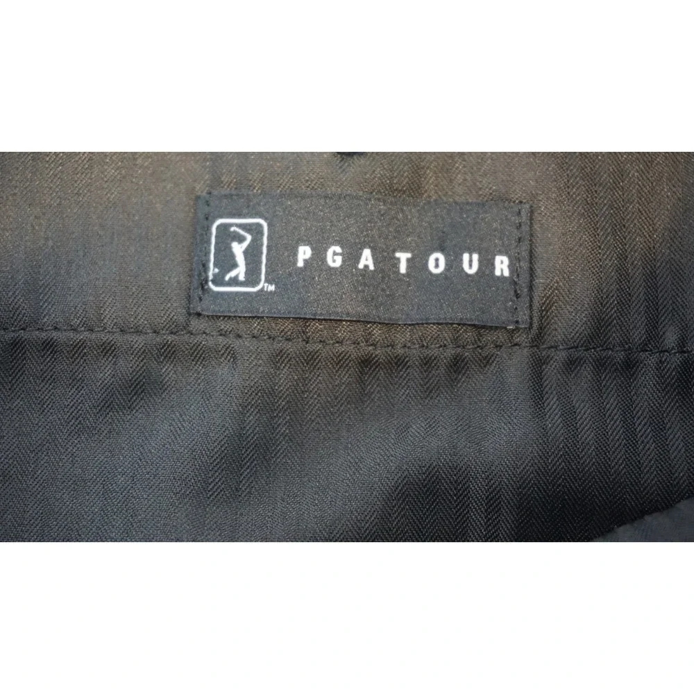 PGA Tour Mens Golf Shorts Navy Blue Flat Front Performance Size 36 SU21594