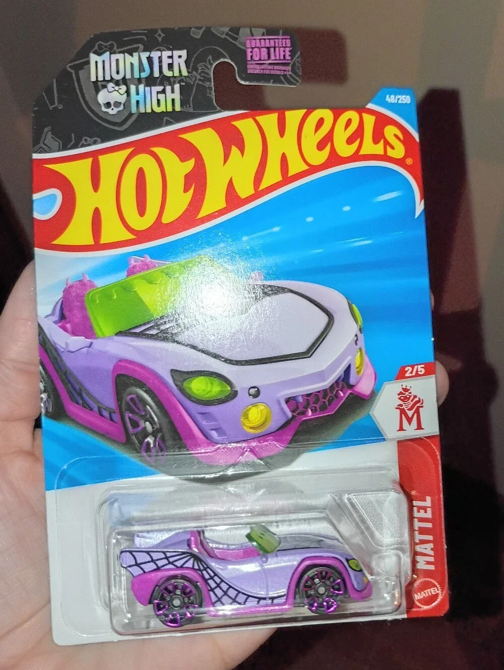 NEW Mattel Hot Wheels Monster High Lavender Convertible