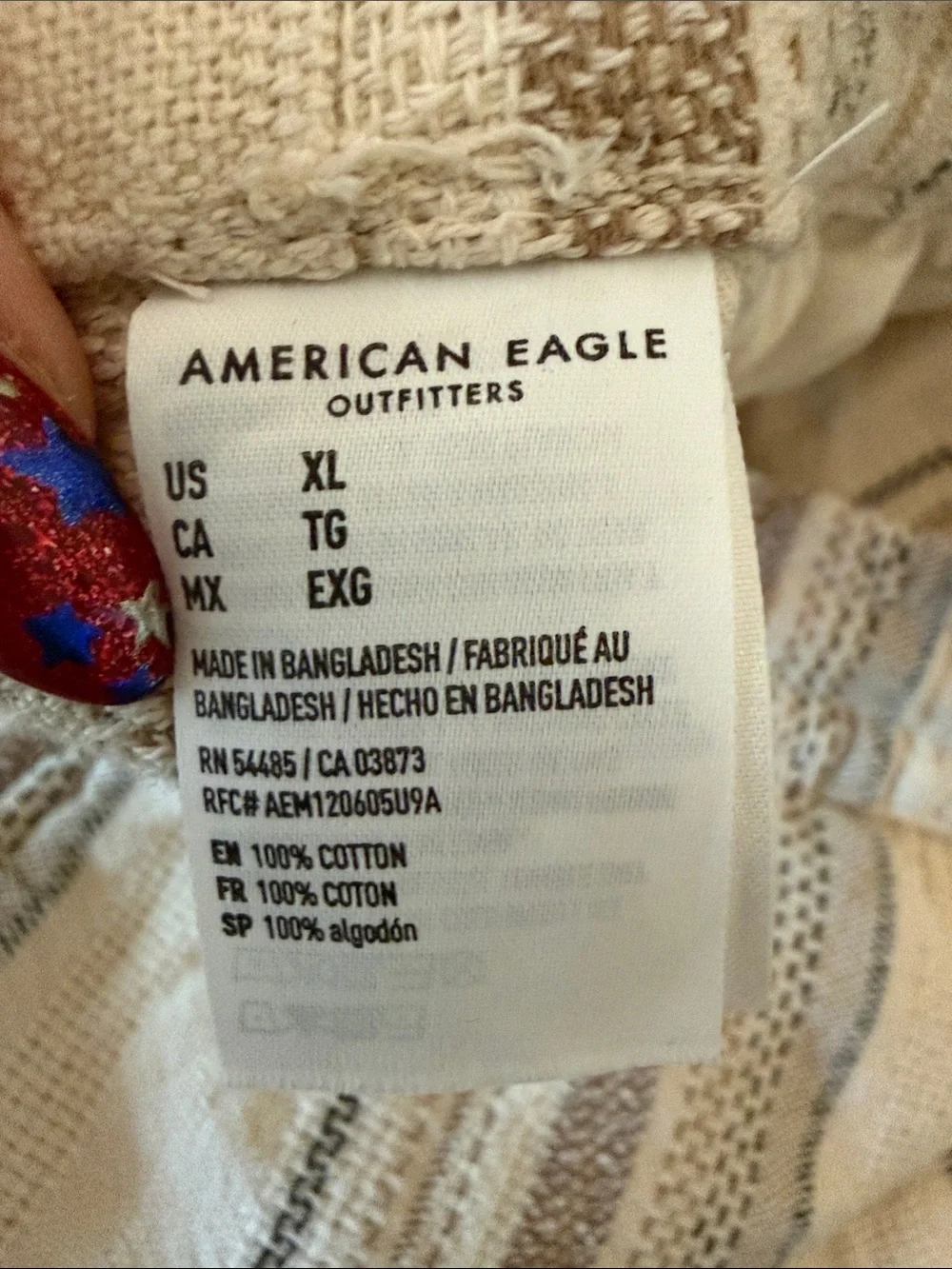 American Eagle Outfitters light cream