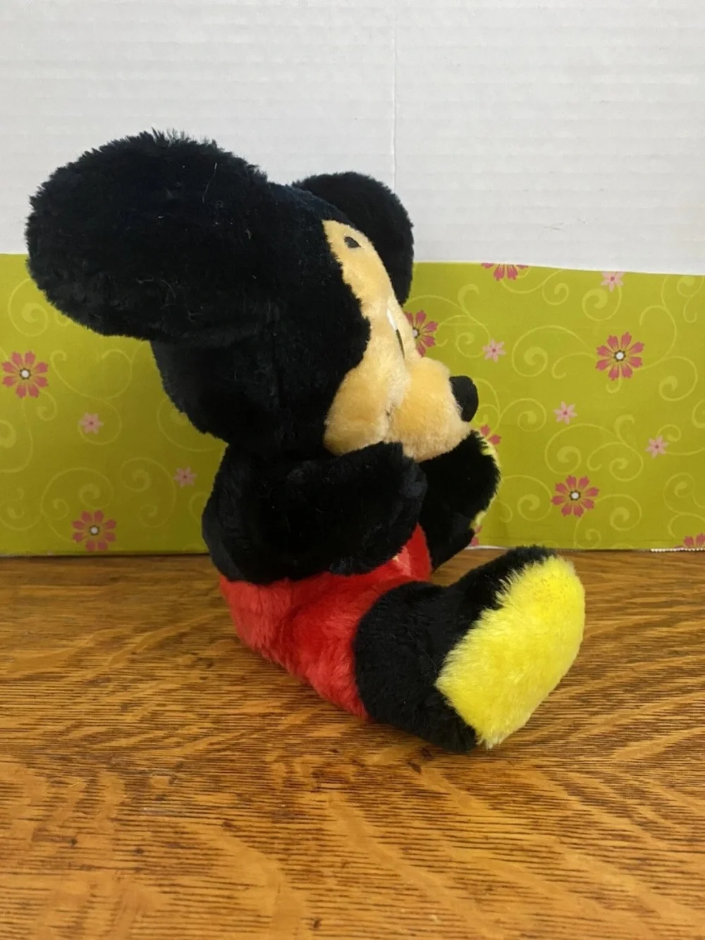 Vintage Mickey Mouse Plush 9” Walt Disney Productions 9” Gr Nutshells Korea