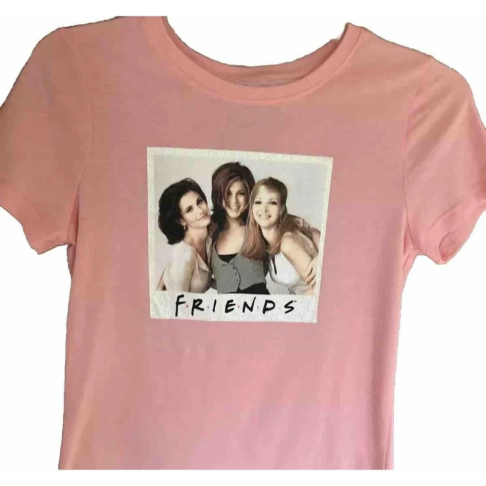 XL Juniors F.R.I.E.N.D.S T-shirt Rachel Phoebe Monica TV Show Y2K