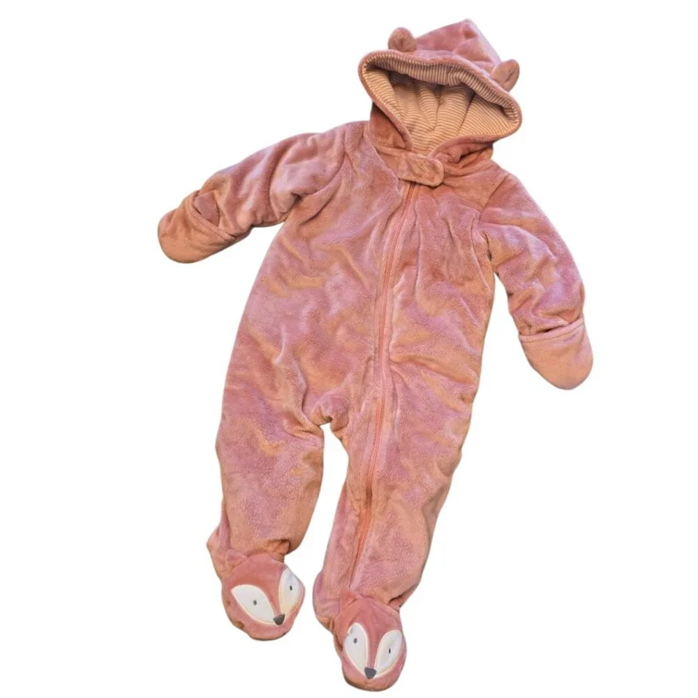 CARTERS Just One You Pink Bunting Footed Winter Snowsuit sz 9m  LIKE NEW