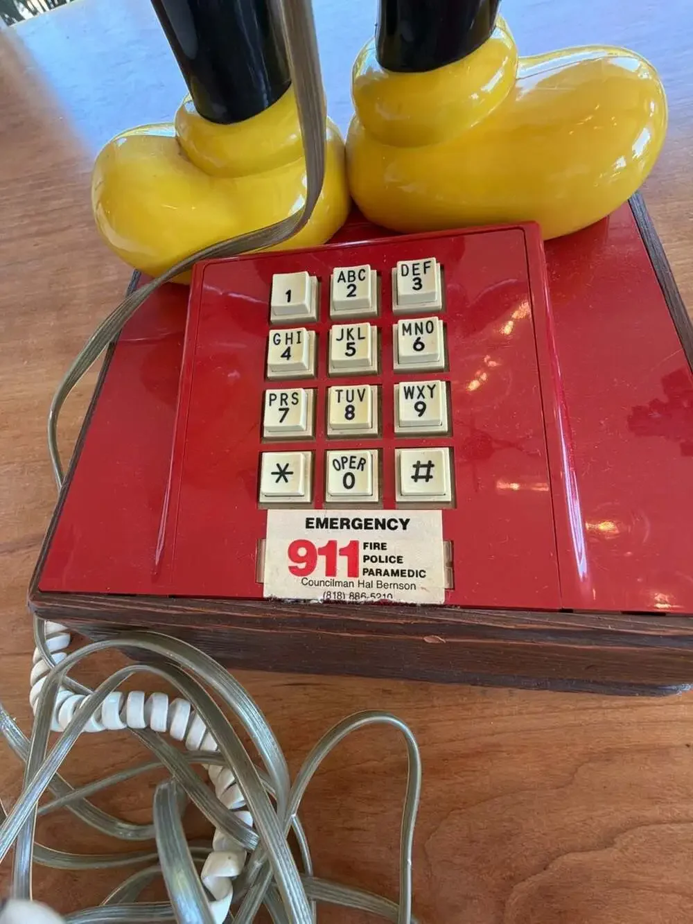 Vintage American Telecommunications Corporation Mickey Mouse Push-Button Telepho