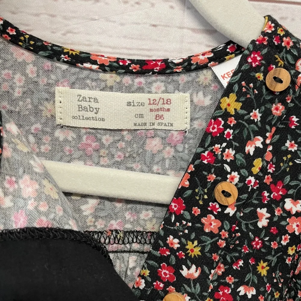 Zara Floral Ruffle Boho Long Sleeve blouse New!