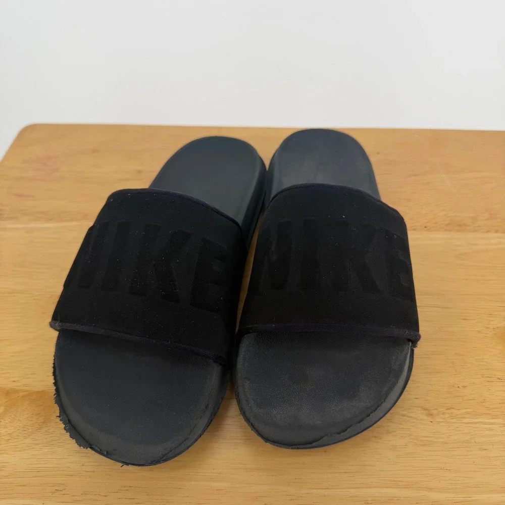 Nike Offcourt Slide Men 8 Black Sandals Sporty Casual Gorpcore Comfort Slip On
