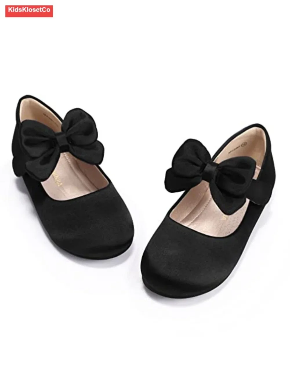 Girls Toddler Little Kid Mary Jane Ballet Flats with Bow Non-Slip Sole Hook &