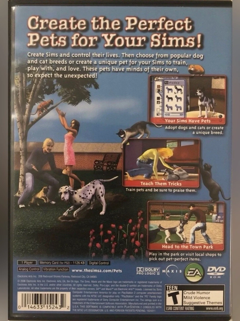 PlayStation 2 The Sims 2 Pets PS2 Game