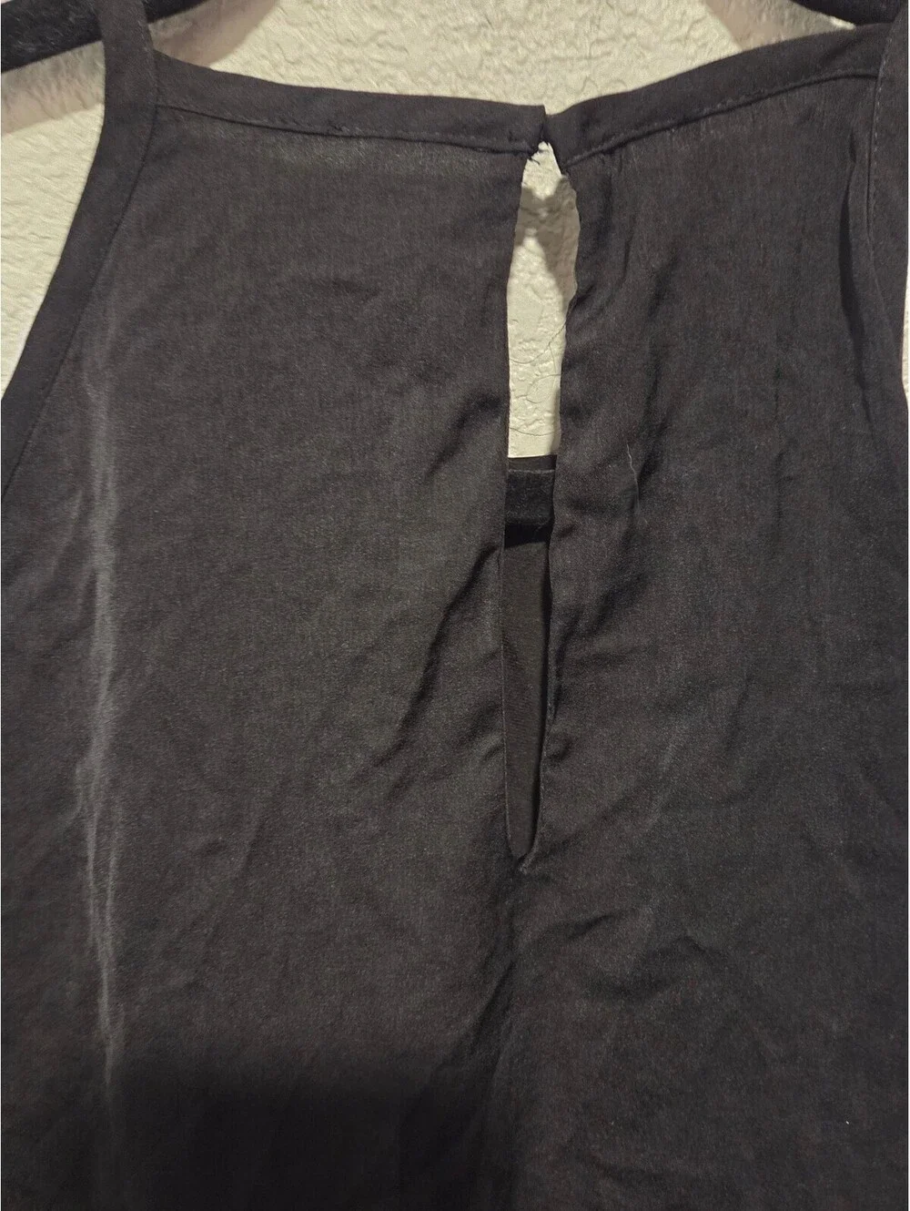 Michael Kors Black Sleeveless Blouse with Keyhole Back