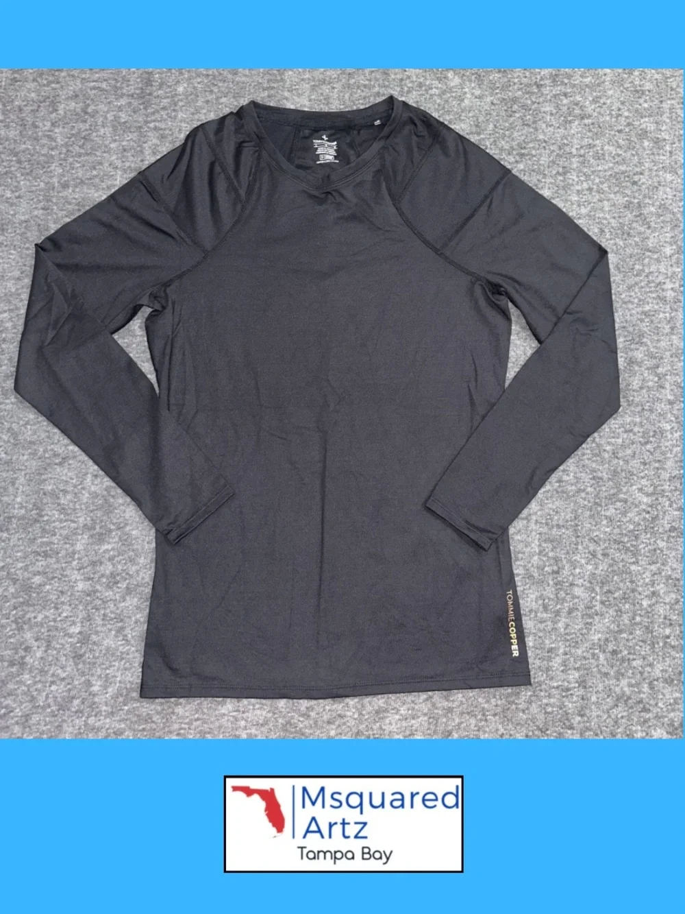 Tommie Copper Youth Large Black Compression Long Sleeve Performance Shirt