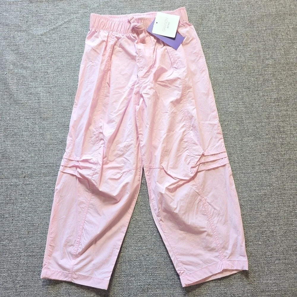 Grayson Mini Girls 2T Pink Parachute Pants Lightweight Pull-On Elastic Tie Waist