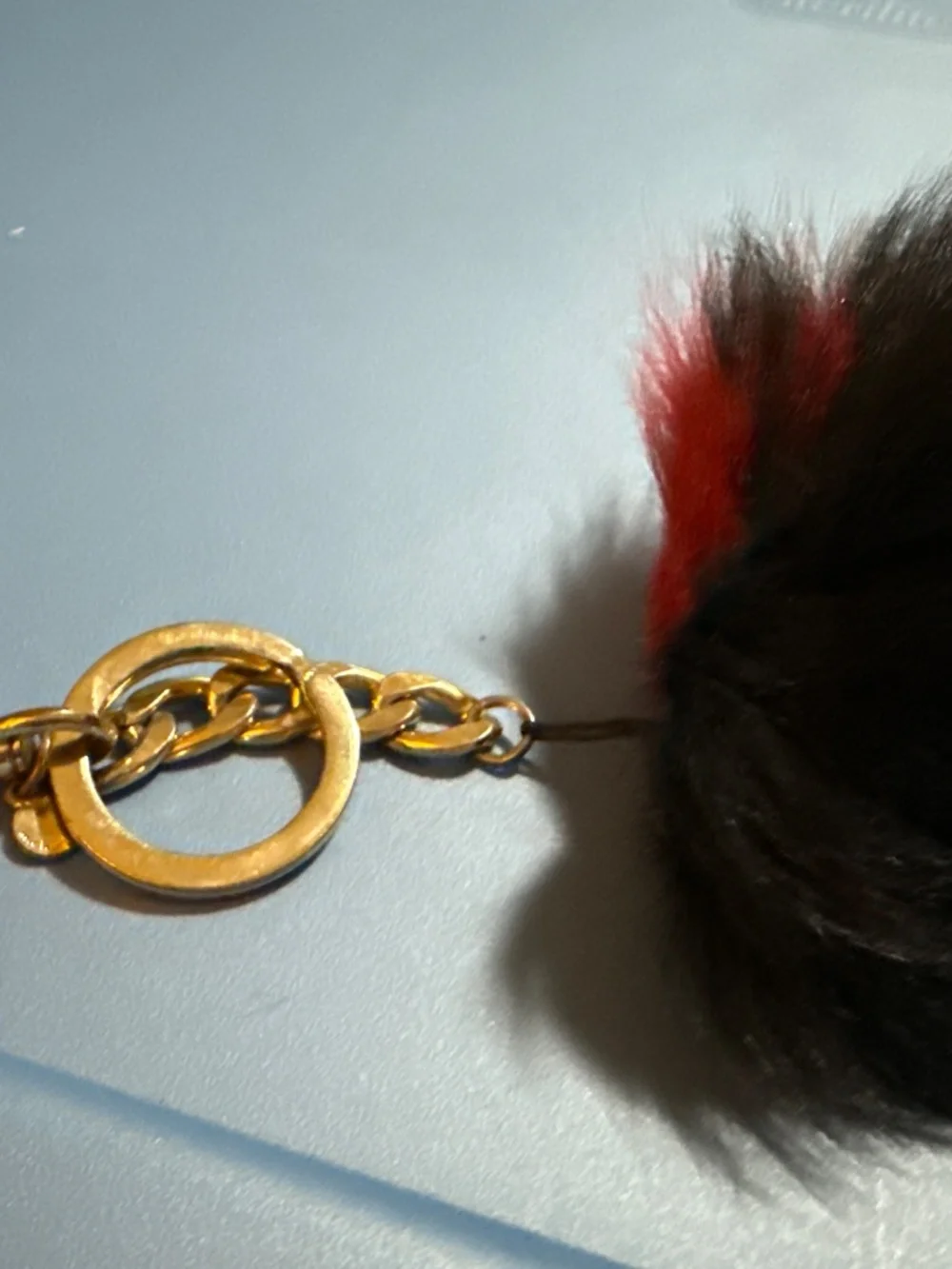 Michael Kors key chain pompom