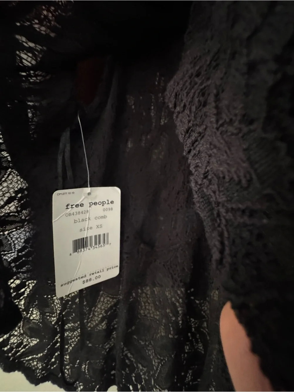 Free People sheer black