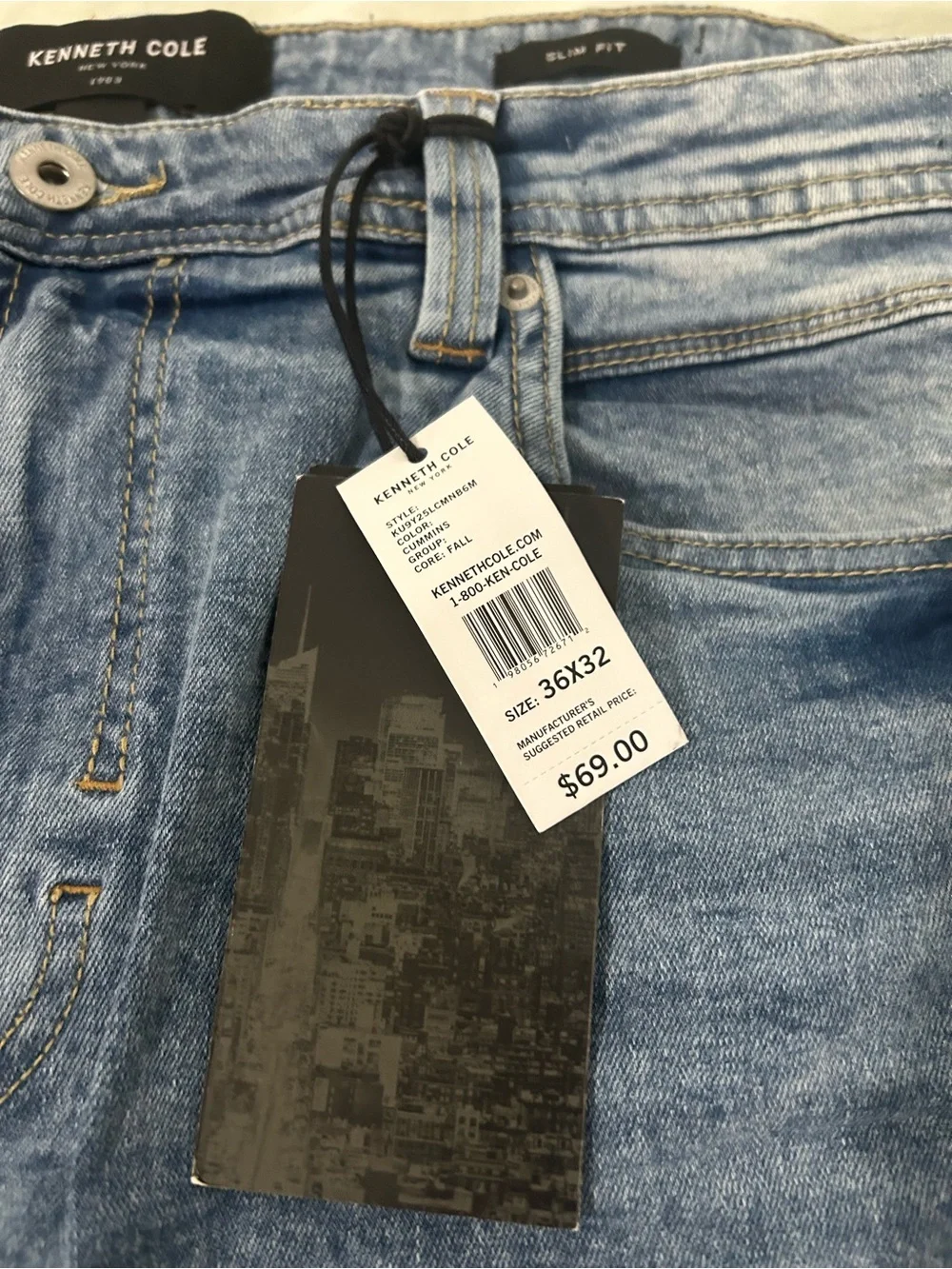 Kenneth Cole slim straight