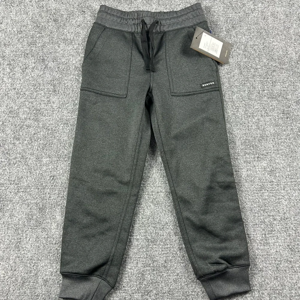 Burton‎ Oak Fleece Pants Kids XS Black Heather Joggers Sweatpants 21363101001