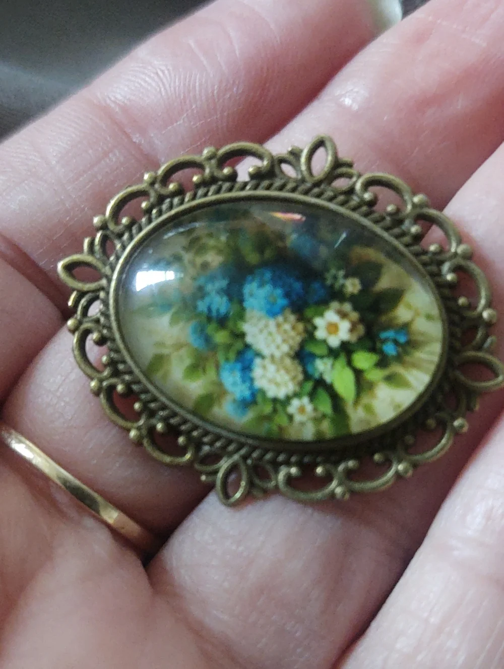 Hydrangea Portrait Brooch
