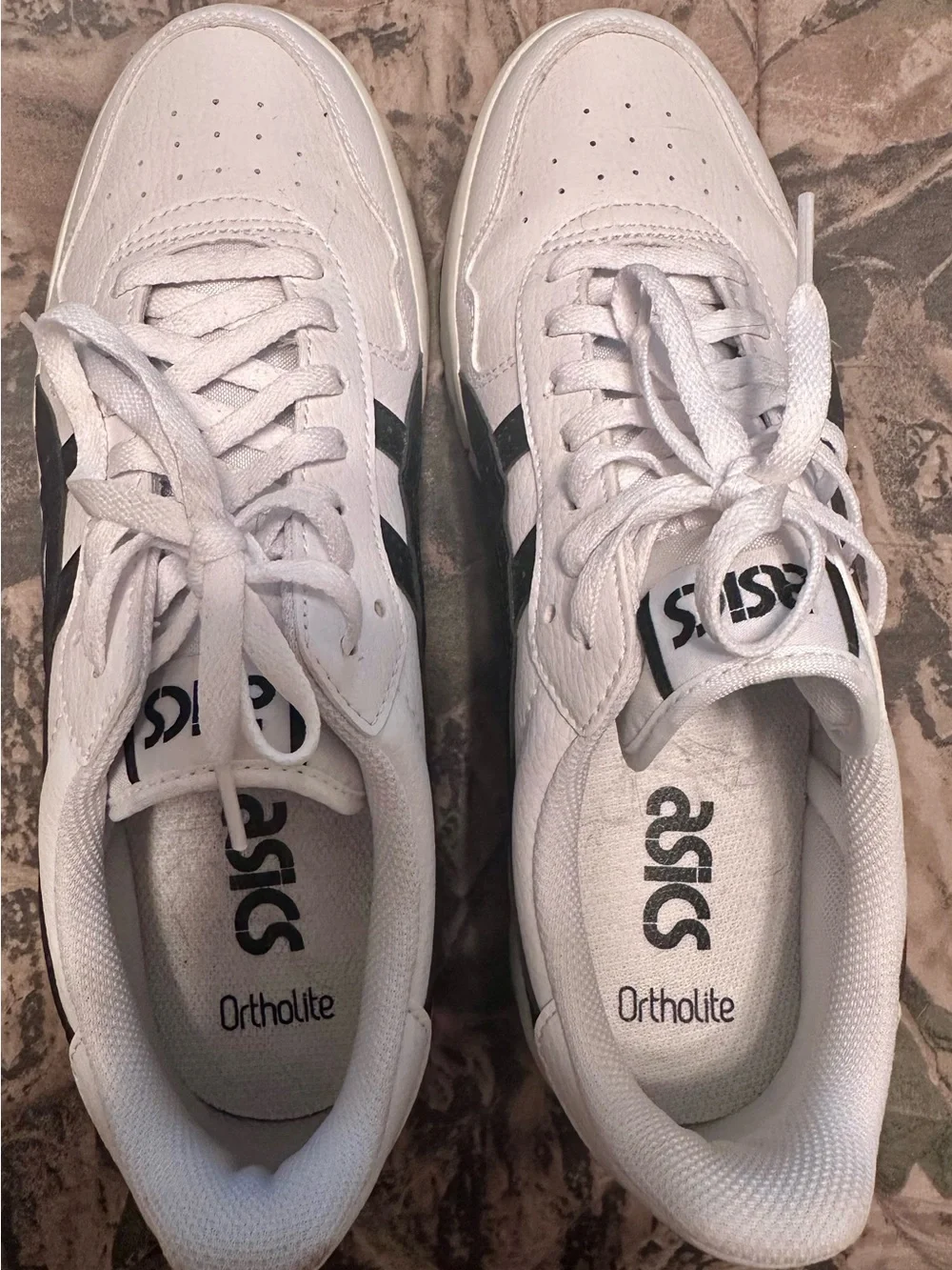 ASICS White Athletic Sneakers with Black Accents