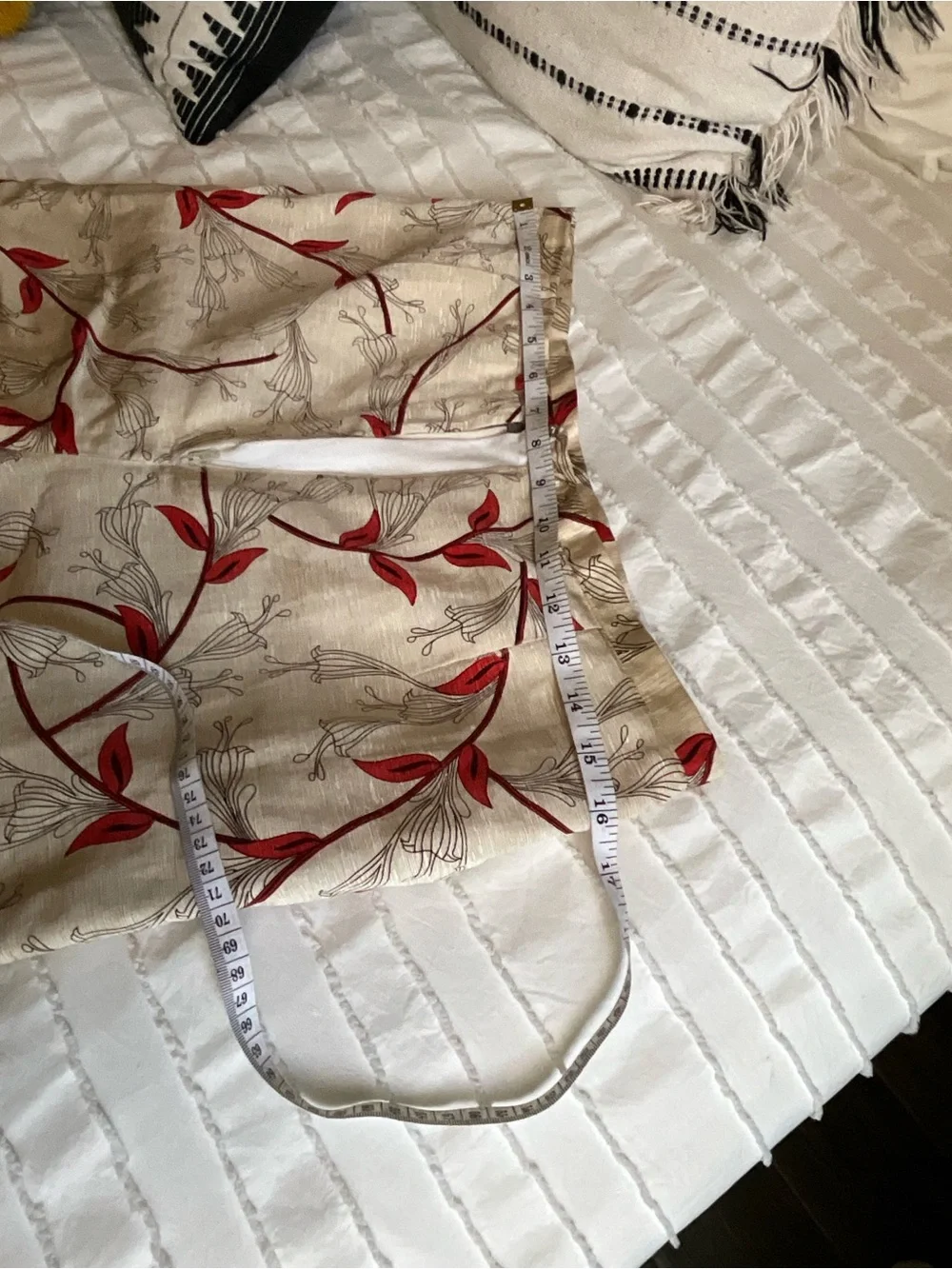 Valerie Stevens Beige Pants with Red Floral Vine