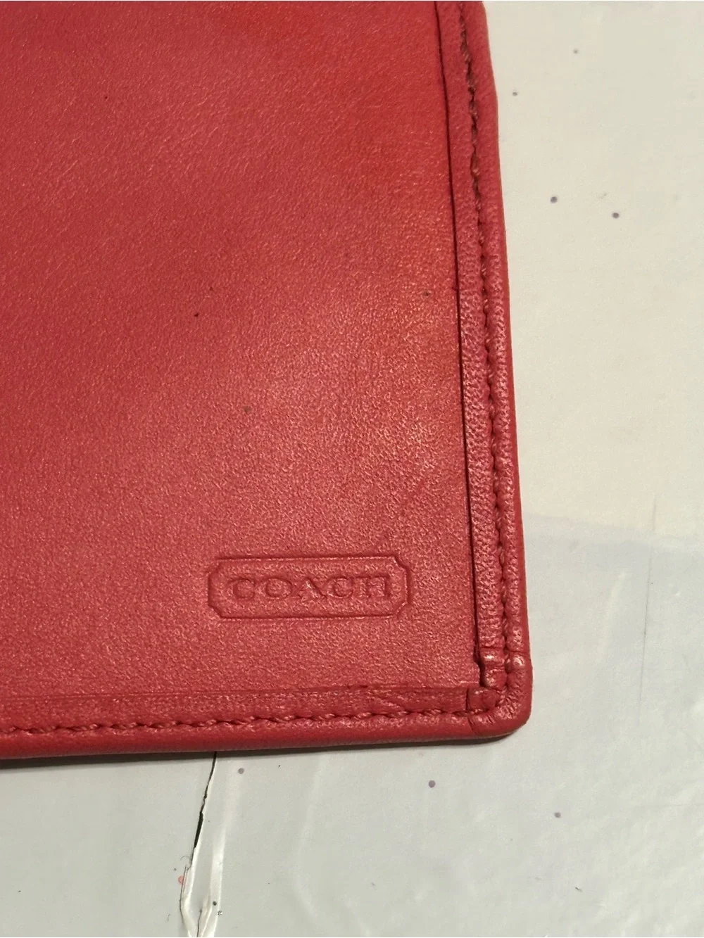 Coach pink checkbook