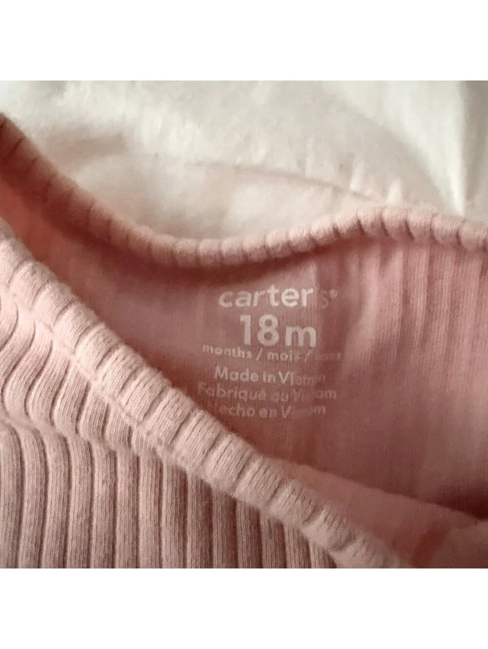 Carters Soft Pink Ribbed Flare Set