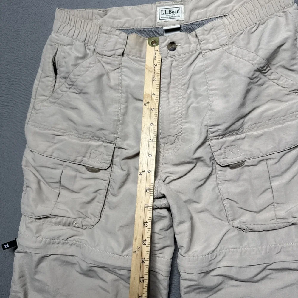 LL Bean‎ Cargo Convertible Pants Mens Sz Medium 30x29 Khaki Utility Work Neutral