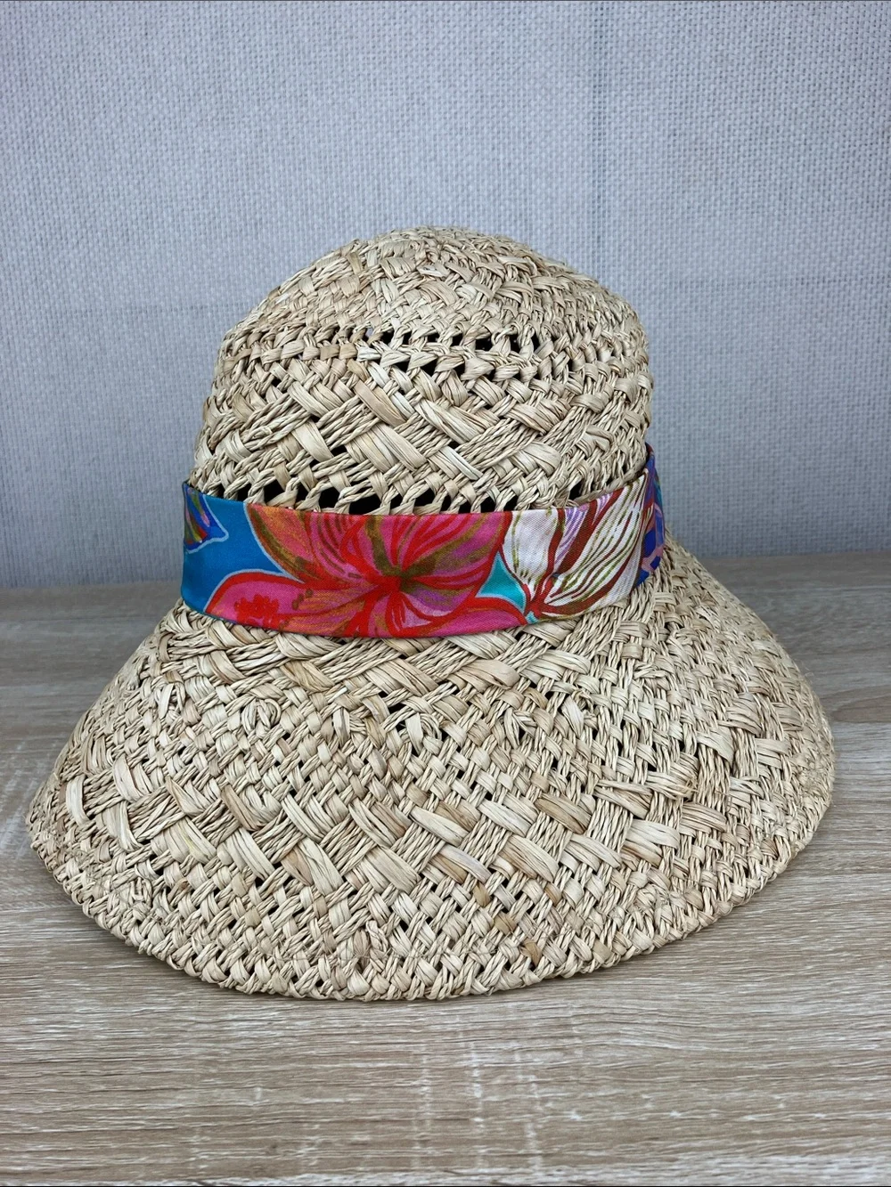 Johnny Was Helena Bucket Straw Hat Scarf