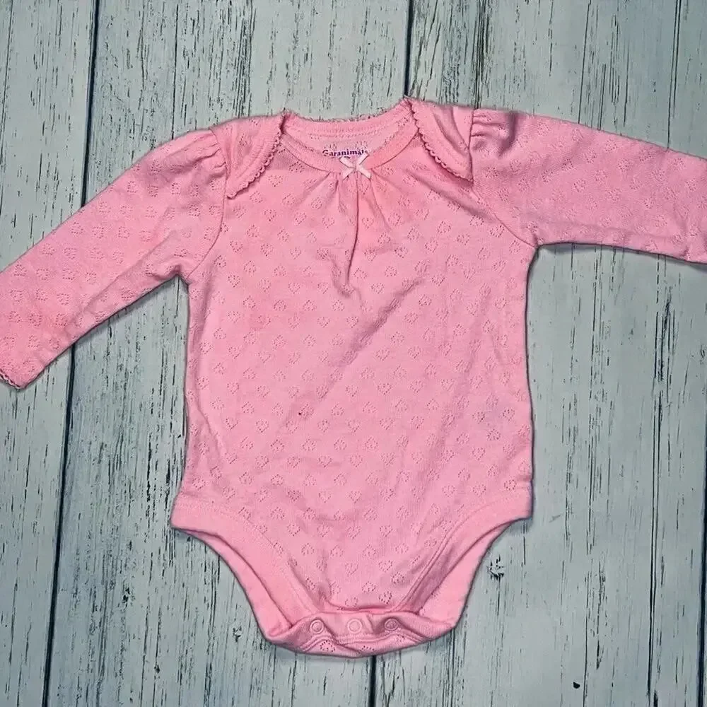 Garanimals baby girl pink Onesie & long sleeve T-shirt Size 0-3 months