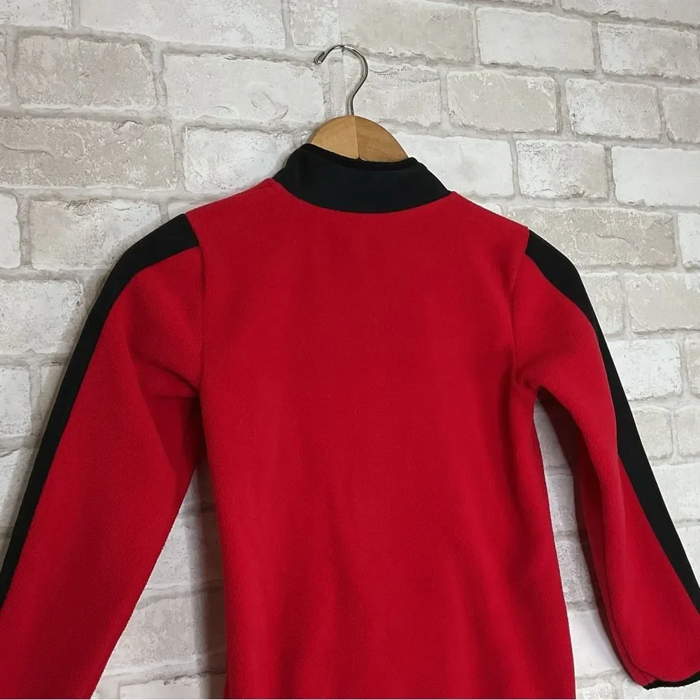 Nautica Kids Red & Black Quarter-Zip Sweater Size 7