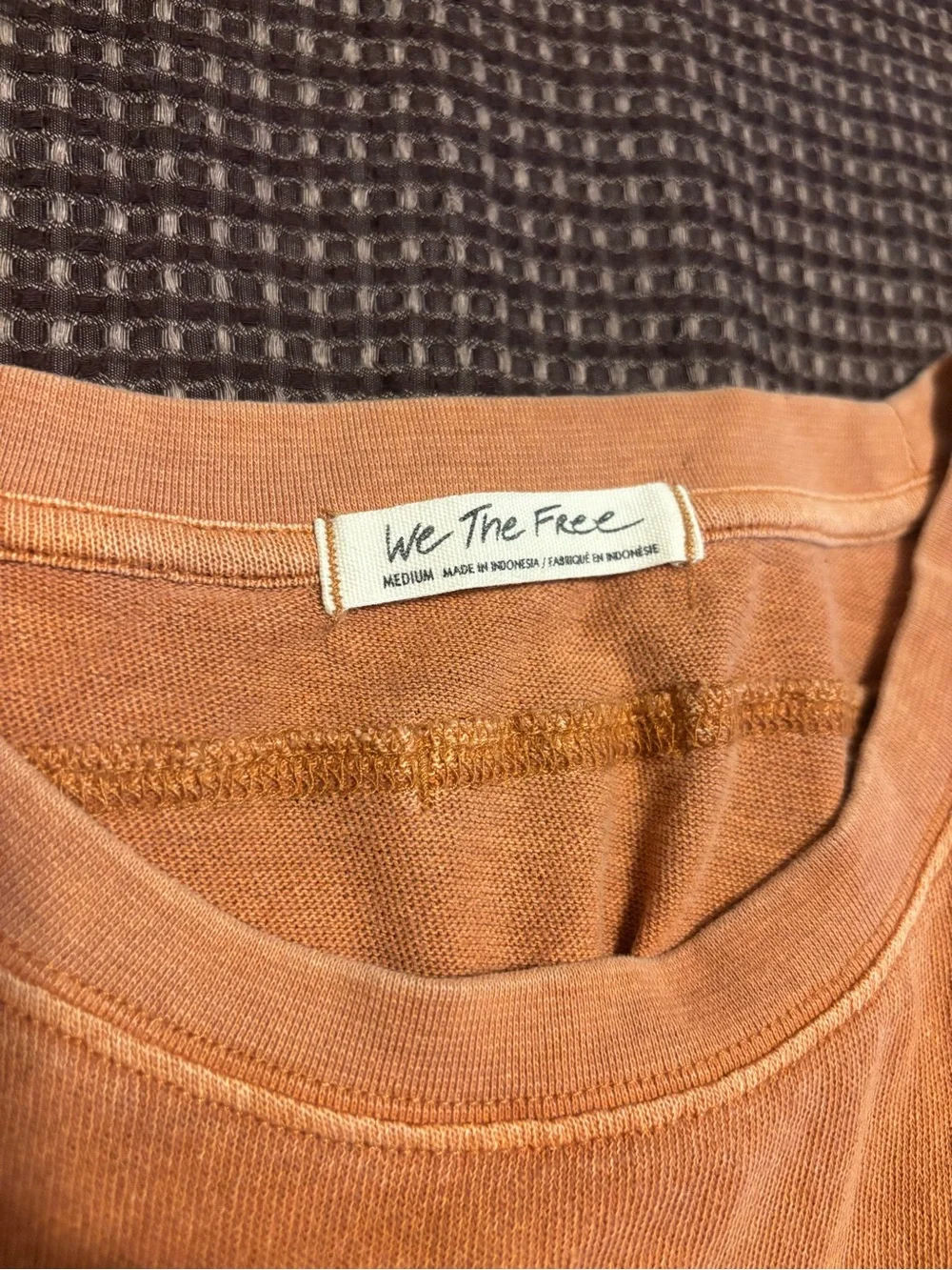 We The Free (Free People) | Terracotta Asymmetrical Cotton Handkerchief Hem Top