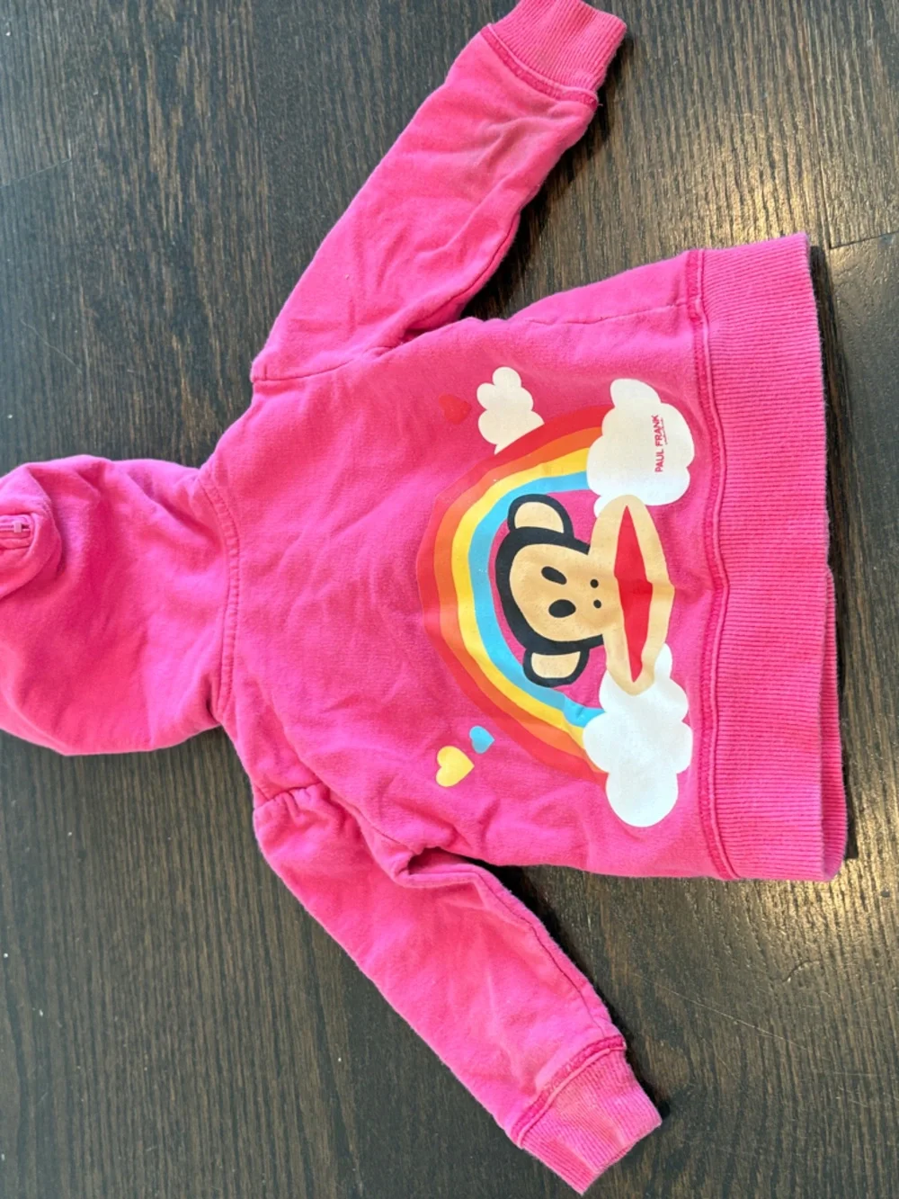 Paul Frank Girls' Pink & Light Pink Hooded Zip Sweatshirts