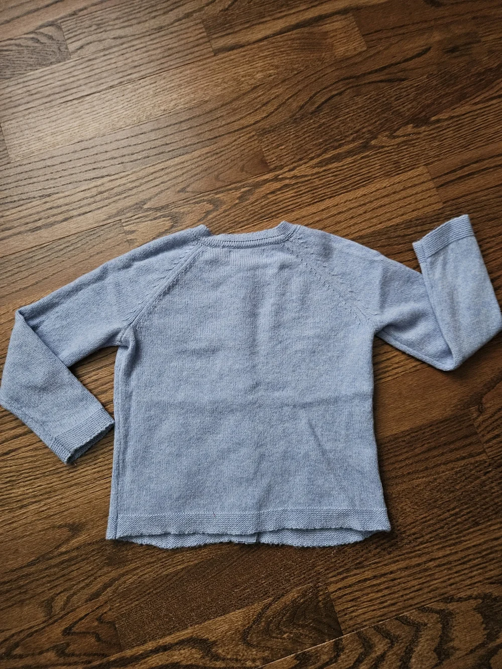Baby Boden Blue Knit Bunny Cardigan