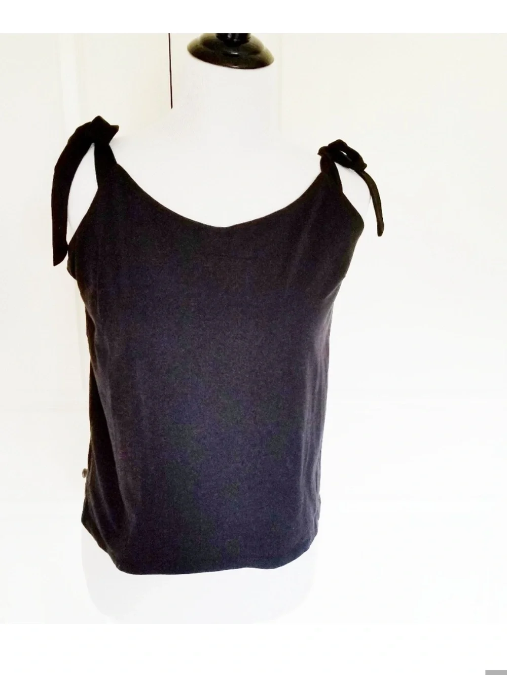 J. Crew Black Tie-Shoulder Camisole