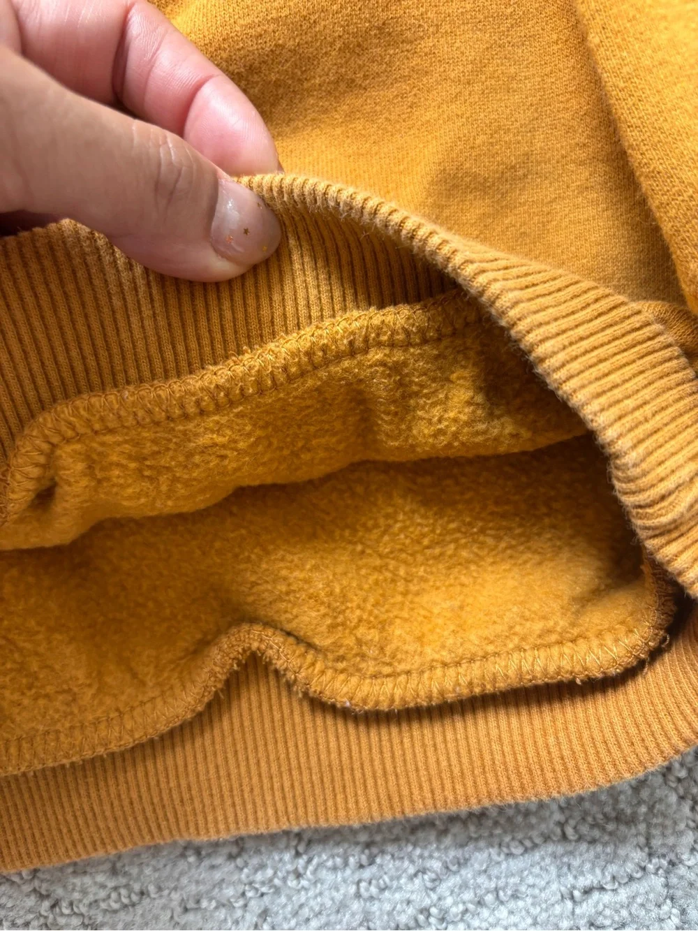 ZARA Kids' Mustard Crewneck Sweatshirt with Bear Graphic