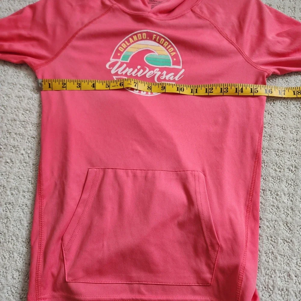 Universal Studios Orlando Hoodie Rash Guard‎ Size XL Pink Long Sleeved Shirt