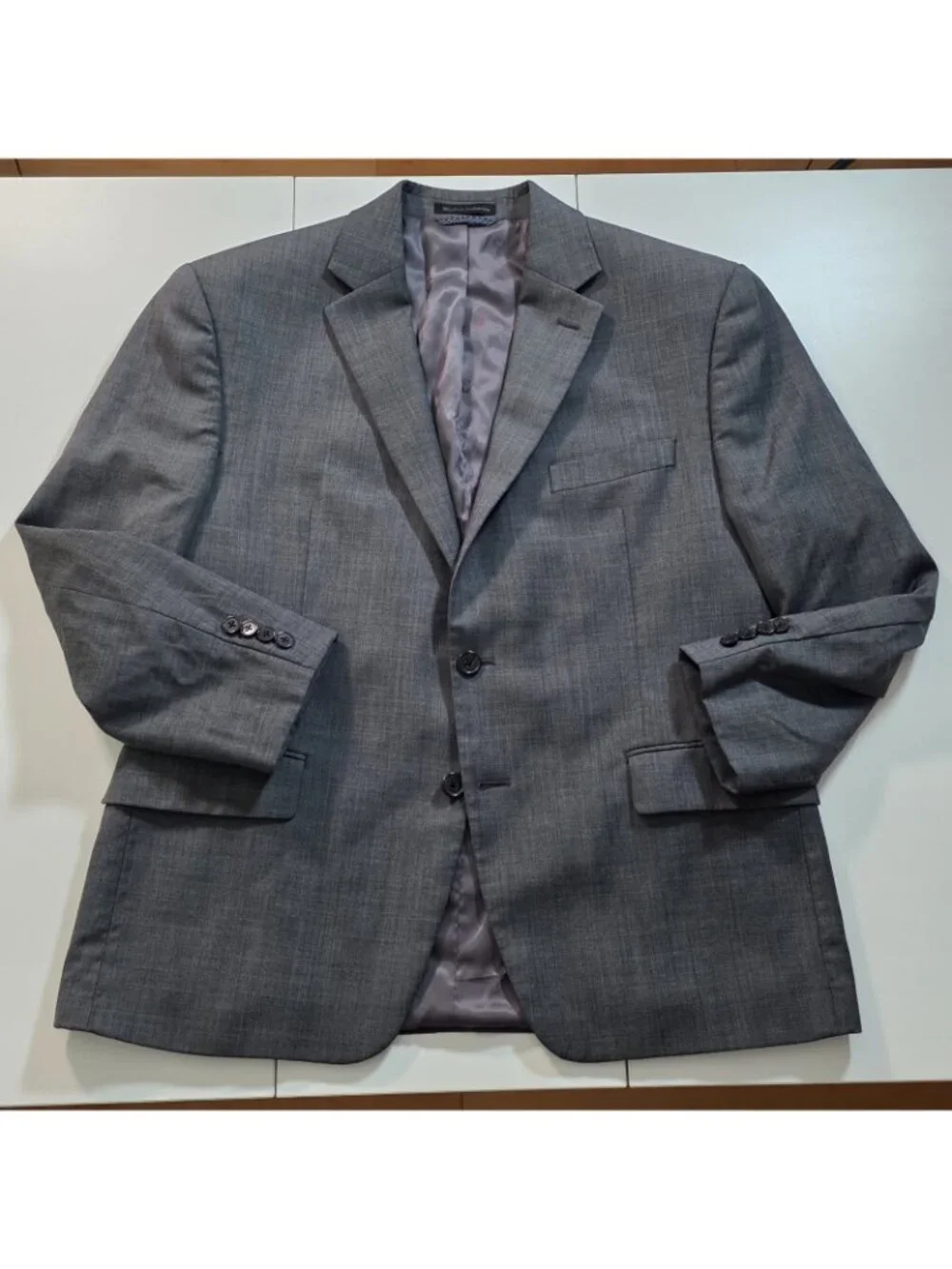 Ralph Lauren Blazer Men US 42S Gray Wool 2B 2V Lined SB Business Edgy Minimalist