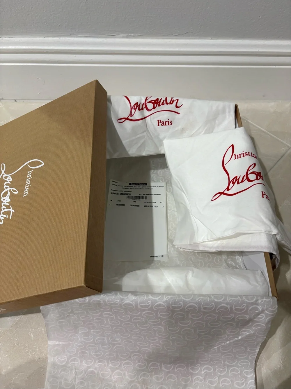Christian Louboutin texture wrapped worn