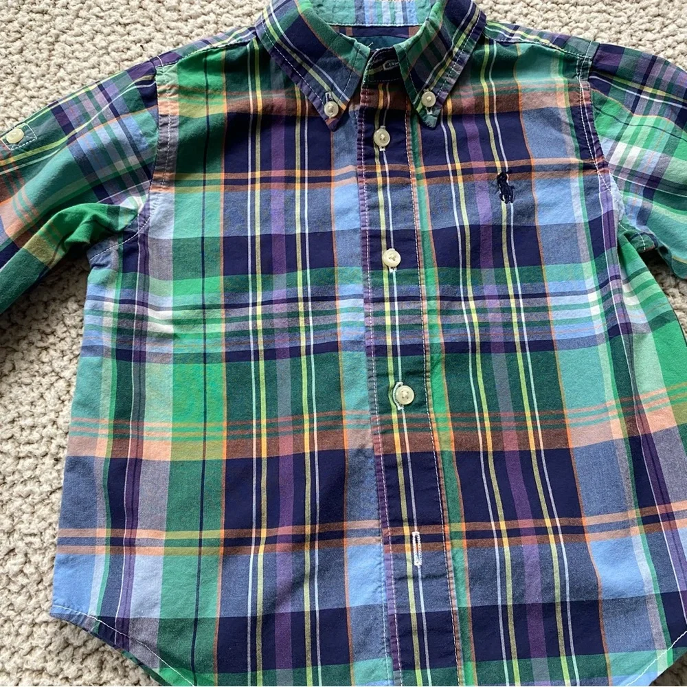 Ralph Lauren plaid button