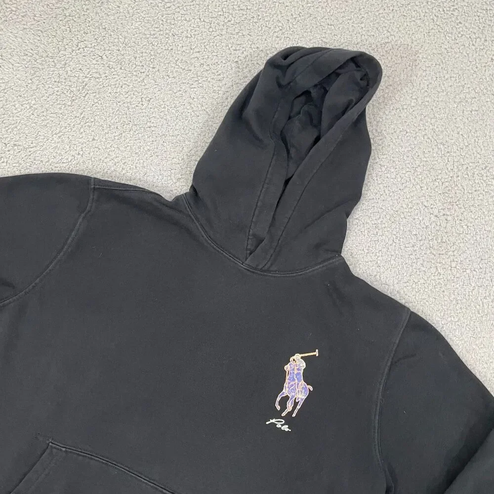 Polo Ralph Lauren Big Pony Fleece Hoodie Kids‎  XL 18-20 Black Pullover