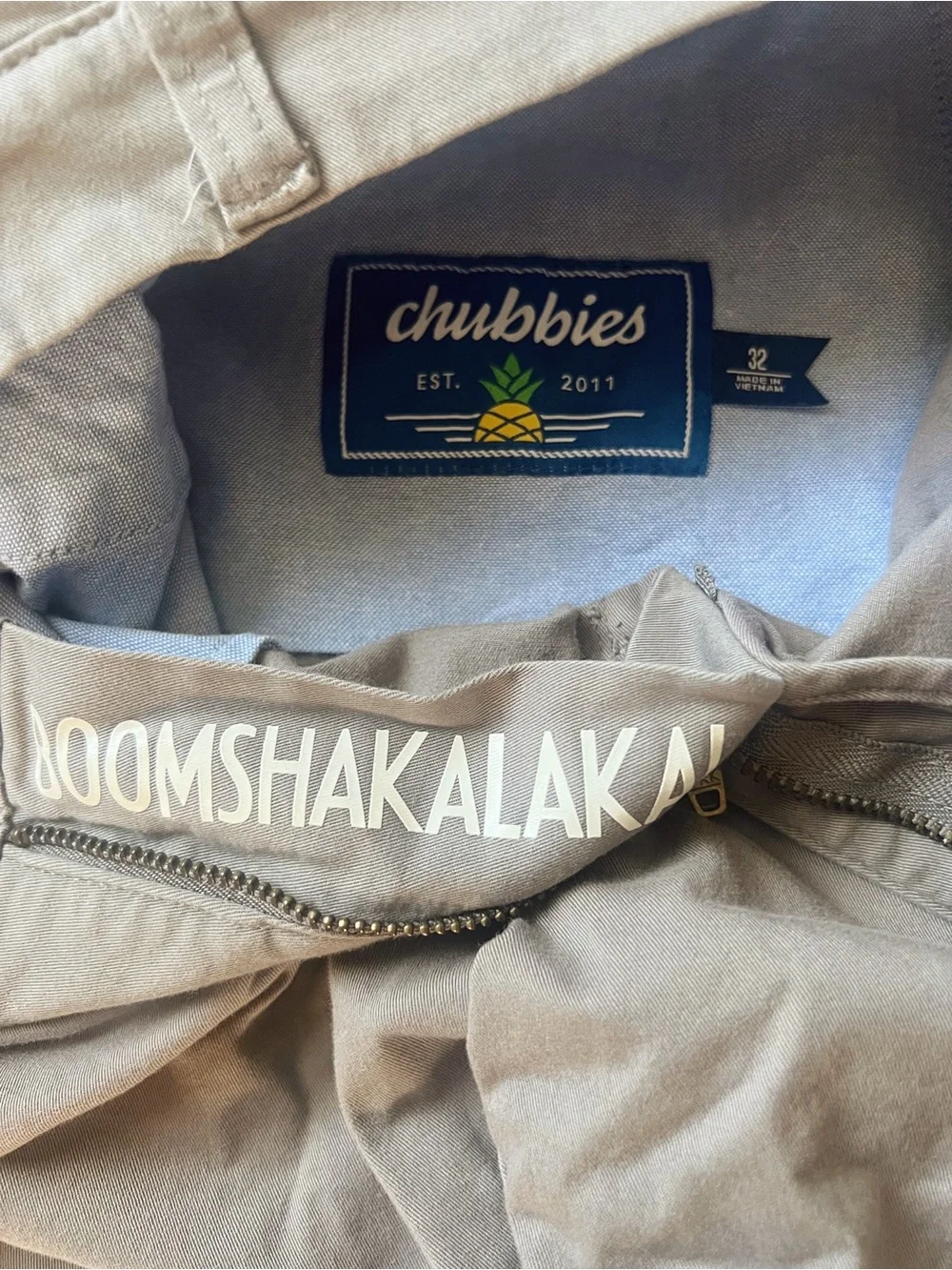 Chubbies The Silver Lining 7” Flat Front Shorts Sz 32