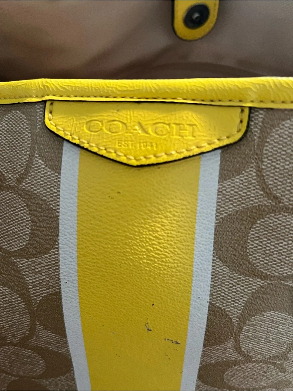 Coach leather tote