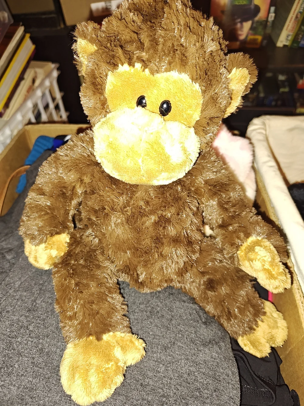 Ty 2008 Brown Plush Monkey Stuffed Animal - Brown and Tan