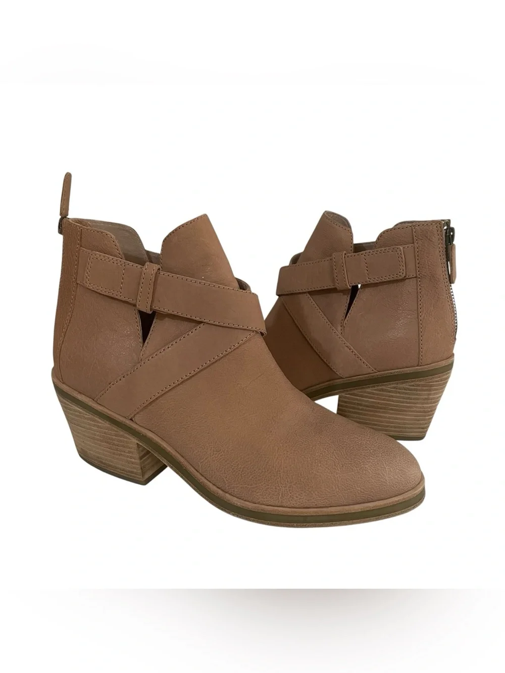 Eileen Fisher Derby Leather Ankle Booties Size 10
